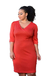 Vestido Plus Size Malha Crepe Gola Transpassada Adele