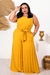 Macacão Moda Feminina Plissado Com Faixa Plus Size Karlee