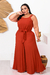 Macacão Moda Feminina Plissado Com Faixa Plus Size Karlee