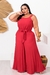 Macacão Moda Feminina Plissado Com Faixa Plus Size Karlee - comprar online