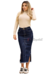 Imagem do Saia Moda Evangélica Mulher Jeans Max Midi Navy Blue Gisela