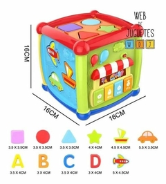 Cubo Mágico Encastrable Didáctico Con Piano Zippy Toys - El Arca del Juguete