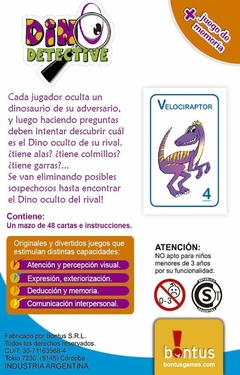 Cartas Dino Detective Bontus - comprar online