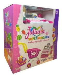 Juliana Supermercado Con Caja Registradora Y Carrito De Compras