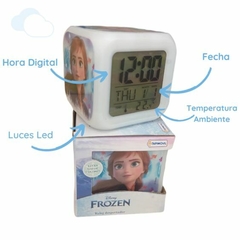 Reloj Frozen Despertador Con Luces Led Tapimovil en internet