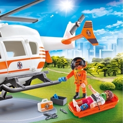 Imagen de Helicóptero de Rescate Con 3 Figuras y 35 Accesorios Playmobil