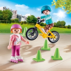 Niños con Bici y Patines Playmobil en internet