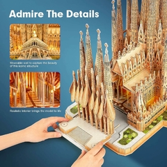 Puzzle 3D Iglesia Sagrada Familia 696pz LED CubicFun en internet