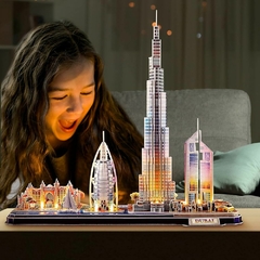 Puzzle 3D Led Dubai 182Pz CubicFun - comprar online