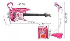Guitarra Eléctrica Con Micrófono Y Amplificador