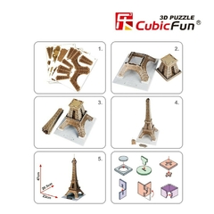 Puzzle 3D Torre Eifell 39Pz CubicFun en internet