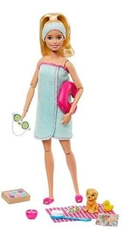 Muñeca Barbie Día De Spa Con Accesorios Articulada - El Arca del Juguete
