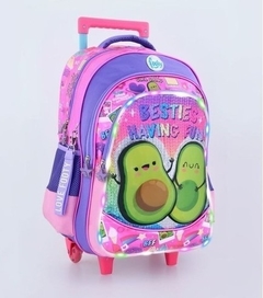 Mochila Palta Besties Having Fun Con Lentejuelas Y Luces Led Carro 18″