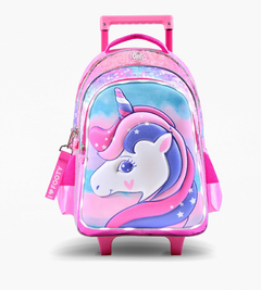 Mochila Love Unicorn Soft Con Luces Led Carro 18″ V/Colores - tienda online