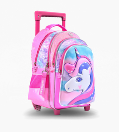 Mochila Love Unicorn Soft Con Luces Led Carro 18″ V/Colores - comprar online