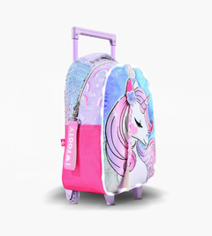 Mochila Con Luz Summer Unicornio Trenza Carro 14″ - tienda online