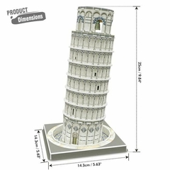 Puzzle 3D Torre Inclinada De Pisa Italia 27Pz CubicFun en internet