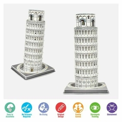 Imagen de Puzzle 3D Torre Inclinada De Pisa Italia 27Pz CubicFun