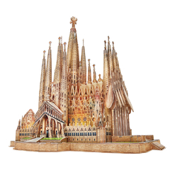 Puzzle 3D Iglesia Sagrada Familia 696pz LED CubicFun - tienda online