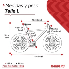 Bicicleta Randers Horus MTB R29 Talle L - tienda online