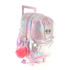 Mochila Kooshi Lentejuelas Llama Confeti Carro 17" - comprar online