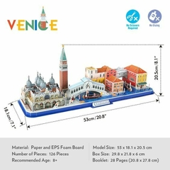 Puzzle 3D Vista De Venecia 126Pz CubicFun en internet