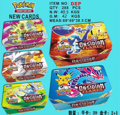 cartas pokemon x42 Caja de hojalata