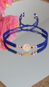 Pulsera san Benito piedras en azul rey