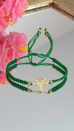 Pulsera árbol de la vida en verde - comprar online