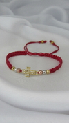 Pulsera Cruz En Rojo