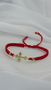 Pulsera Cruz En Rojo