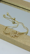 Pulsera ajustable de elefante