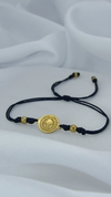 Pulsera san Benito orejas en negro delgado - comprar online