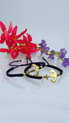 Pulsera ancla en negro