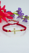 Pulsera Cruz En Rojo