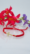 Pulsera Cruz En Rojo