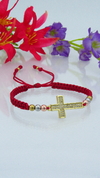 Pulsera Cruz En Rojo