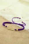 Pulsera infinito piedras en morado