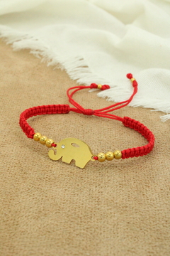 Pulsera elefante en rojo