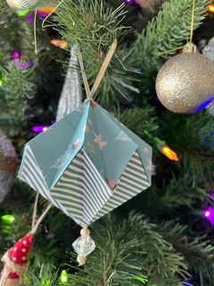 esferas de Navidad - Bordado Mexicano y Origami