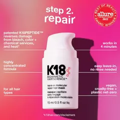 **PRE ORDEN** K18 Biomimetic Hairscience - Mini Damage Repair Essentials Hair Set - tienda en línea