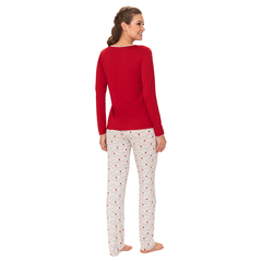 Pijama Feminino Longo Inverno Corações Peppy By Podiun - 235177 - comprar online