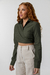 Camisa Cropped Saara Militar - comprar online