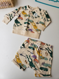 Conjunto Blusa Moletinho e Shorts Algodão Orgânico Baby