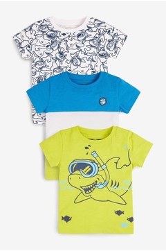 Kit Camiseta Infantil 3 peças | Tubarão