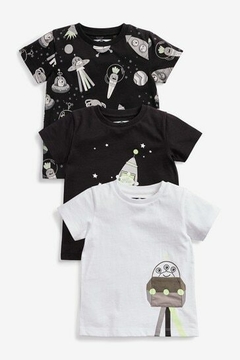 Kit Camiseta Infantil Manga Curta | Espacial