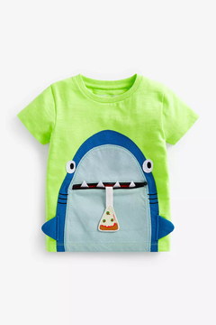 Camiseta Infantil Interativa | Tubarão