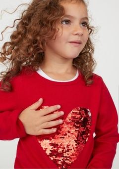 Suéter Infantil Lantejoulas | Interativo Coração