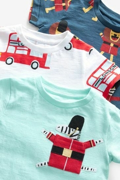 Kit 3 Camiseta Infantil Manga Curta | Soldados London - comprar online