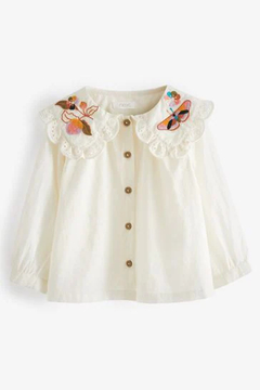 Vestido Infantil Camisa Bordada | Borboleta na internet